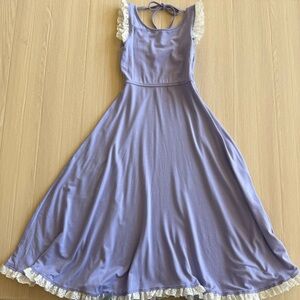 Omi Jo by Well Dressed Wolf Lavender Maxi Dress with Lace Trim Size 2